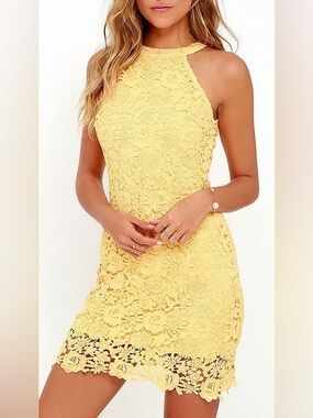 Lulus Love Poem Yellow Dress